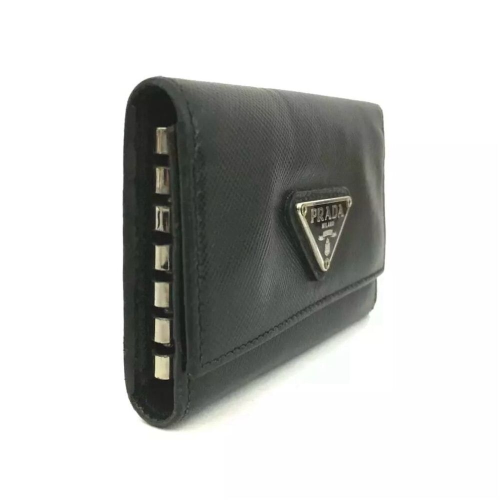 Prada Saffiano Leather Black Key Case Unisex - Picture 11 of 12